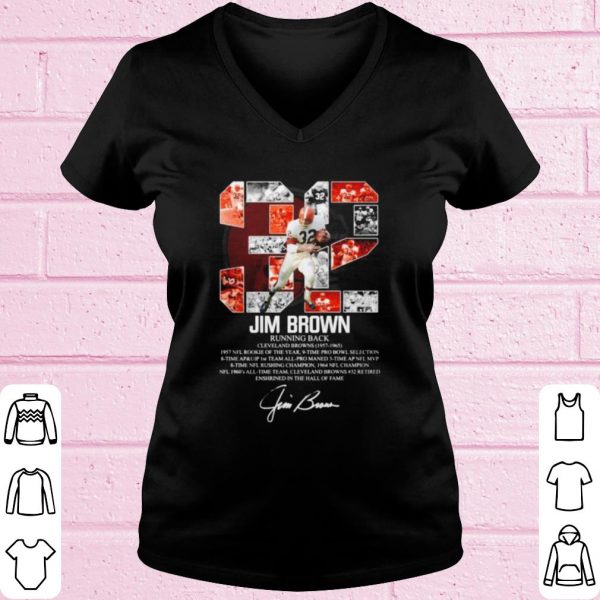 Original 32 Jim Brown Running Back Cleveland Browns 1957 1965 Signature shirt