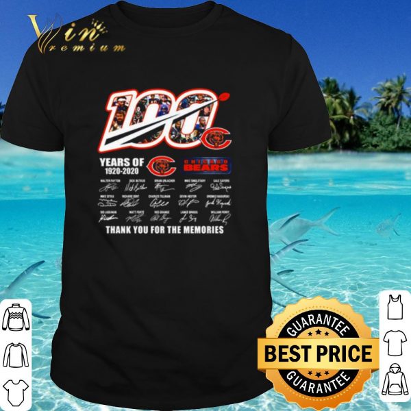Top 100 Years Of Chicago Bears Thank You For The Memories Signature shirt