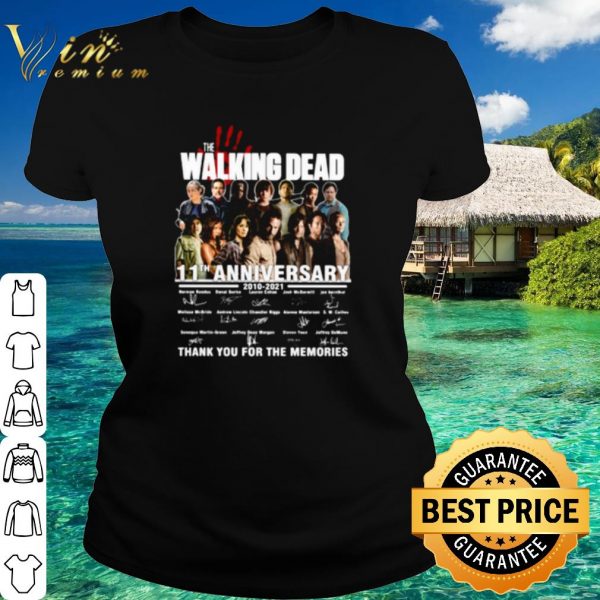 Top The Walking Dead 11th Anniversary Thank You For The Memories Signature shirt