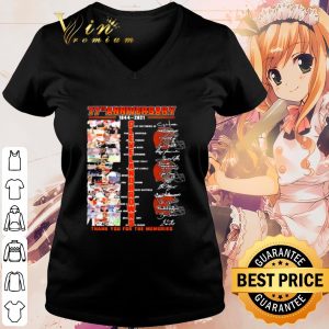 Cool Cleveland Browns 77th Anniversary Thank The Memories Signatures shirt 2