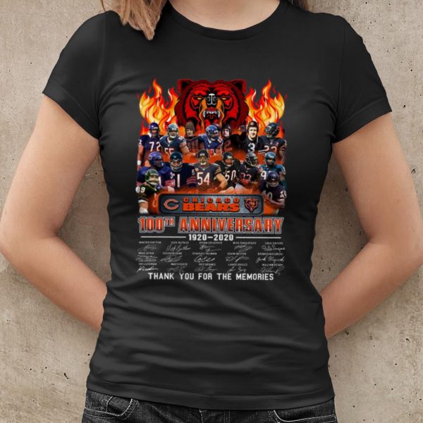 Original Chicago Bears 100th Anniversary Thank You For The Memories Signature shirt