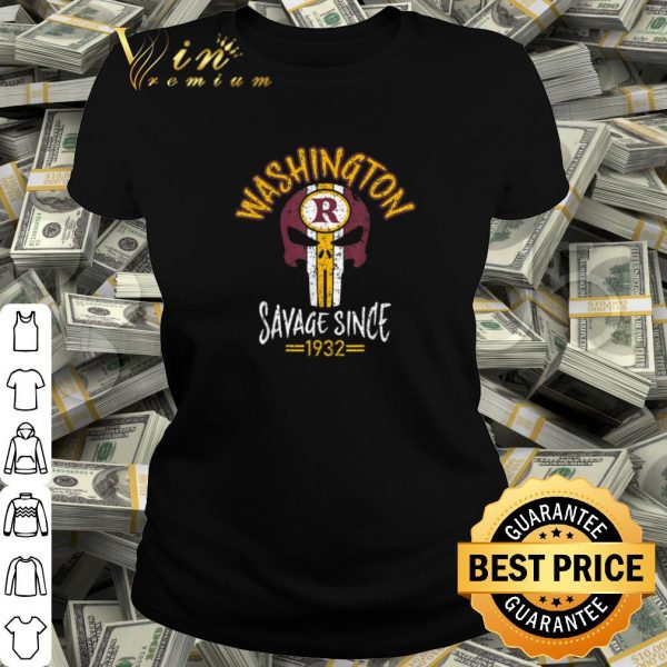 Pretty Washington Redskins Skull Savage Since 1932 shirt