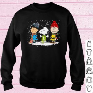 Top Charlie Brown Snoopy and Lucy Van Pelt Merry Christmas shirt 2