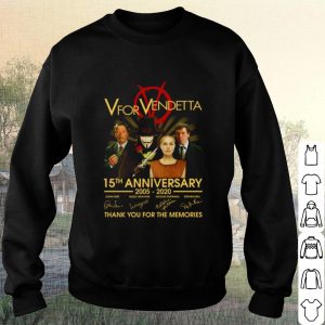Pretty V For Vendetta 15th Anniversary Thank You For The Memories Signature shirt 2