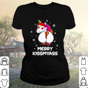Pretty Santan Unicorn LGBT merry kissmyass shirt 1