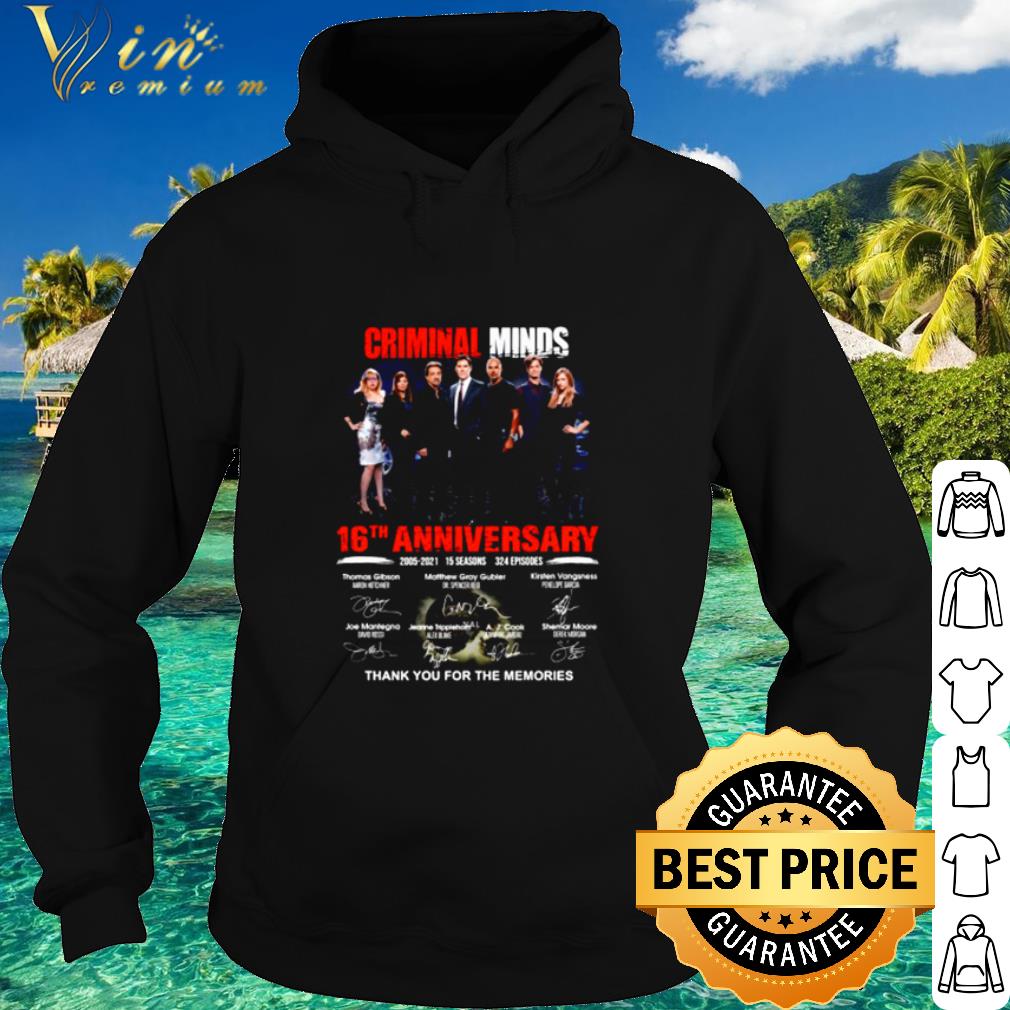 6d964d52 pretty criminal minds 16th anniversary thank you for the memories shirt 4 - Pretty Criminal Minds 16th Anniversary Thank You For The Memories shirt