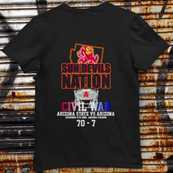 Top Sun Devils Nation Civil War Arizona State Vs Arizona shirt