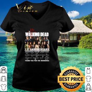 Top The Walking Dead 11th Anniversary Thank You For The Memories Signature shirt 2