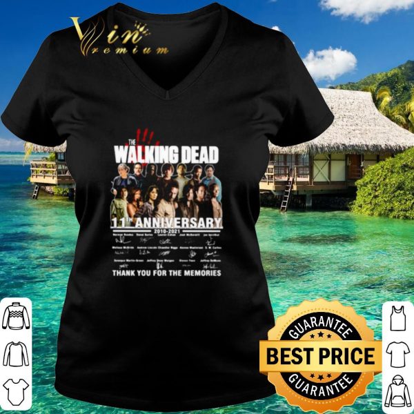 Top The Walking Dead 11th Anniversary Thank You For The Memories Signature shirt