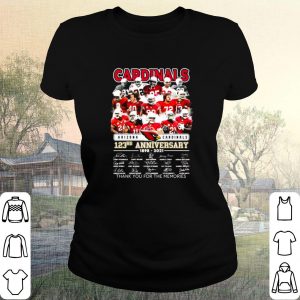 Cool Arizona Cardinals 123rd Anniversary Thank You For The Memories Signature shirt 1