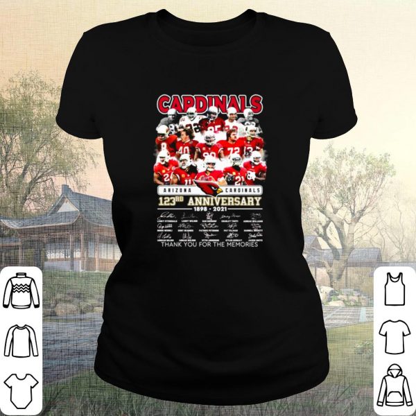 Cool Arizona Cardinals 123rd Anniversary Thank You For The Memories Signature shirt
