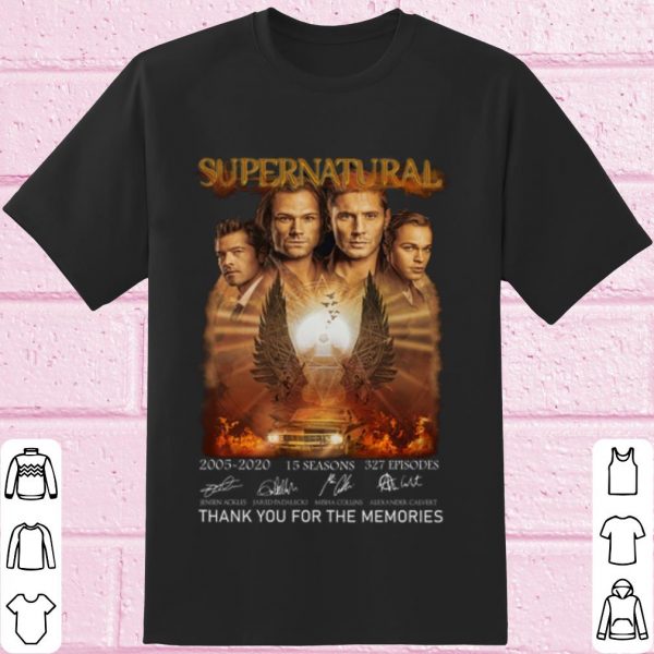 Top Supernatural 2005 2020 Thank you for the memories Signature shirt
