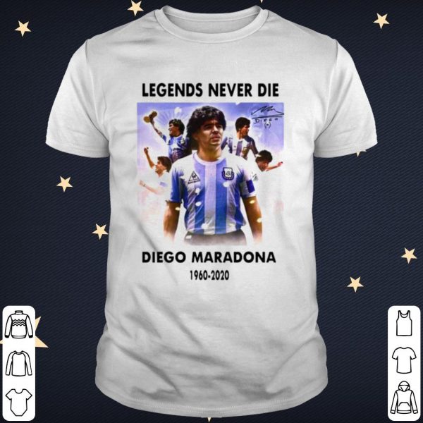 Cool Diego Maradona Argentina Football Legend Never Die Rest In Peace shirt