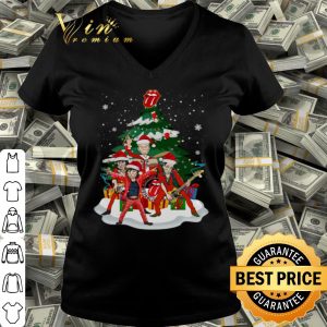 Cool The Rolling Stones Established 1962 Tree Christmas shirt 2