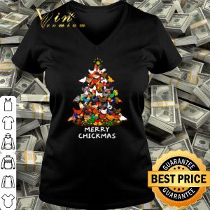Cool Chicken Tree Christmas merry Chickmas shirt 2