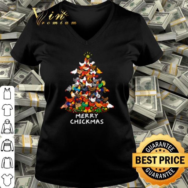 Cool Chicken Tree Christmas merry Chickmas shirt