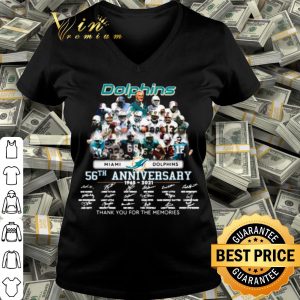 Cool Miami Dolphins 56th Anniversary Thank For The Memories Signatures shirt 2