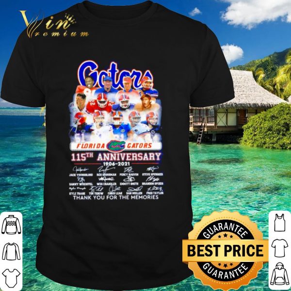 Pretty Florida Gators 115th Anniversary Thank You For The Memories Signature shirt