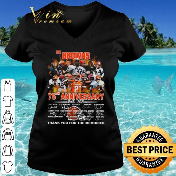 Original The Browning 75th Anniversary 1946 2021 Thank You For The Memories shirt