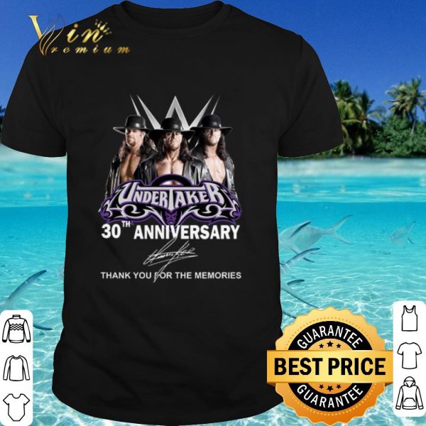 Original Undertaker 30th Anniversary Thank You For The Memories Signature shirt