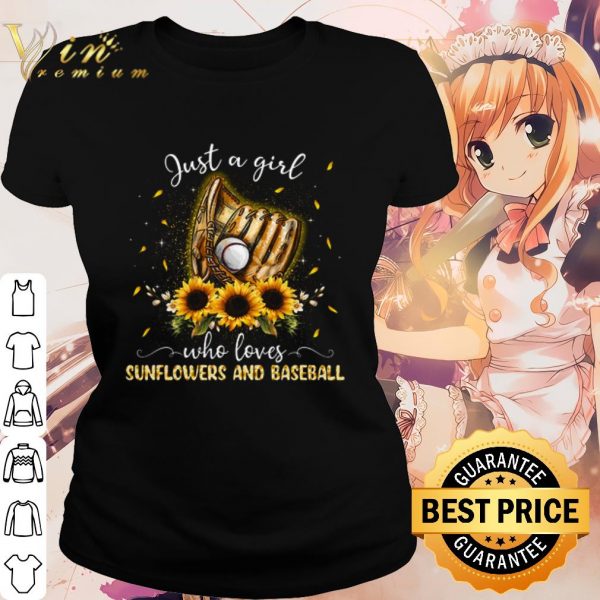 Cool Just a girl who loves Sunflowers and Baseball shirt