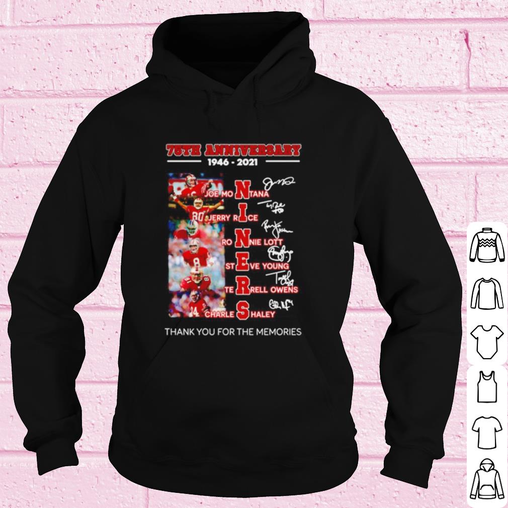 863b39f9 top 75th anniversary 1946 2021 niners thank the memories signatures shirt 4 - Top 75th Anniversary 1946 2021 Niners Thank The Memories Signatures shirt