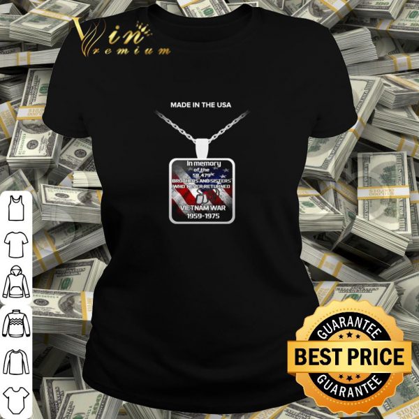 Cool Made In The Usa In Memory Of The 58479 Brother And Sister shirt