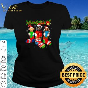 Original Dachshund in Christmas socks shirt 1