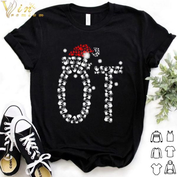 Cool Occupational Therapist Santa Hat Christmas shirt