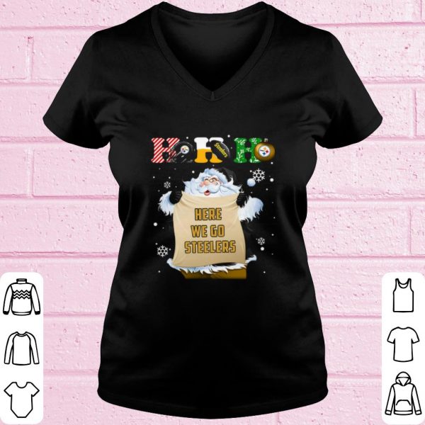 Original Santa Steelers Hohoho Here We Go Steelers Christmas shirt