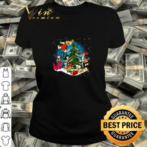 Cool A Flintstone Christmas characters chibi Christmas tree shirt 1