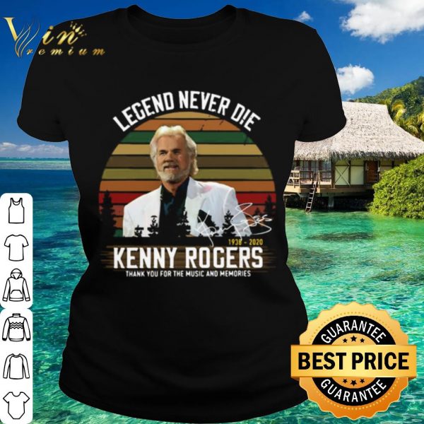 Original Legends Never Die Kenny Rogers Thank You For The Memories Signature shirt