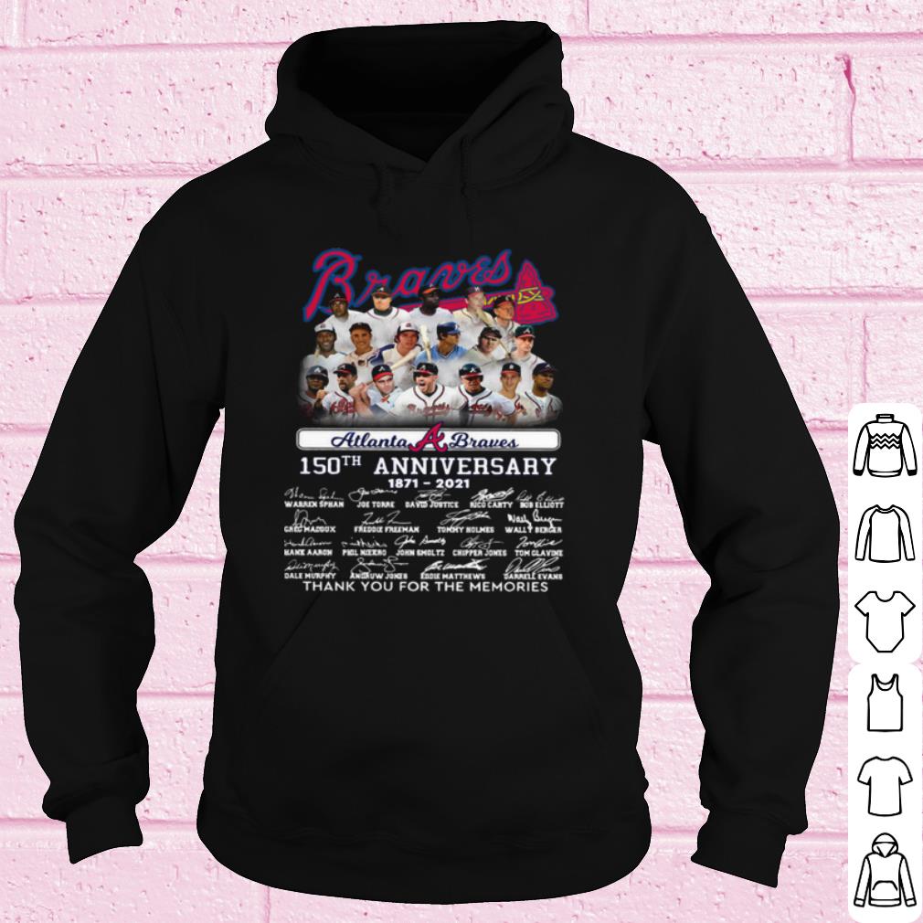 989f8e6c original atlanta braves 150th anniversary thank you for the memories signature shirt 4 - Original Atlanta Braves 150th Anniversary Thank You For The Memories Signature shirt