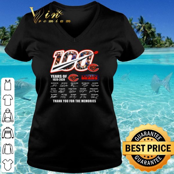 Top 100 Years Of Chicago Bears Thank You For The Memories Signature shirt
