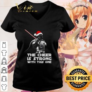 Cool Santa Darth Vader The cheer is strong with this one shirt 2