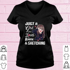 Original Just A Girl Who Loves Anime and Sketching Drawing shirt 1