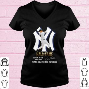 Original New York Yankees Derek Jeter 1995 2014 Hall Of Fame Signature shirt 1