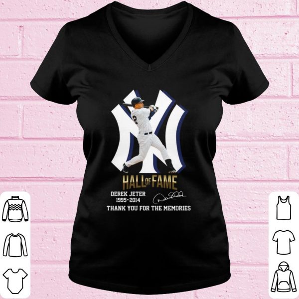 Original New York Yankees Derek Jeter 1995 2014 Hall Of Fame Signature shirt