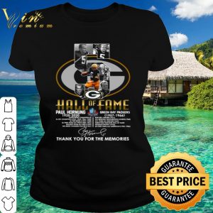 Pretty Paul Hornung Hall Of Fame Thank You For The Memories Signature shirt 1