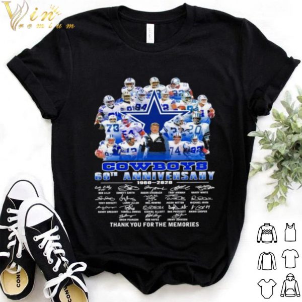 Dallas Cowboys 60th Anniversary Thank You For The Memories Signature shirt