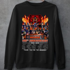 Original Chicago Bears 100th Anniversary Thank You For The Memories Signature shirt 2