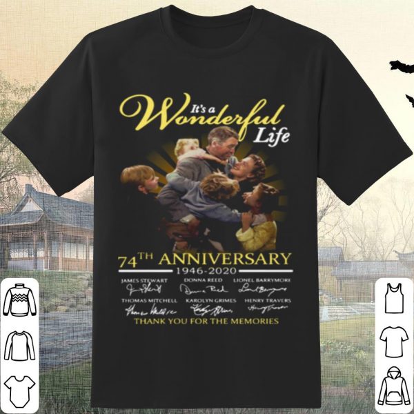 Cool It's A Wonderful Life Anniversary Thank The Memories Signatures shirt