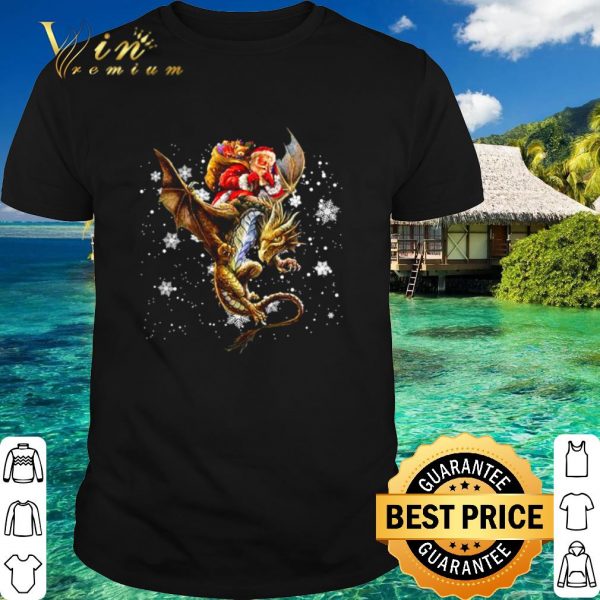 Original Santa riding dragon Christmas shirt