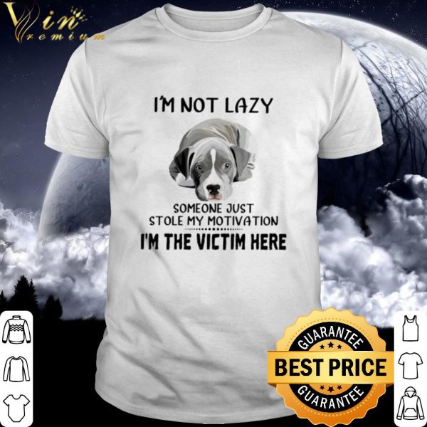 Cool I'm Not Lazy Someone Just Stole My Motivation I'm The Victim Here shirt