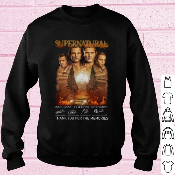 Top Supernatural 2005 2020 Thank you for the memories Signature shirt