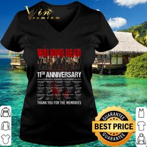 Original The Walking Dead 11th Anniversary Thank The Memories Signature shirt 2