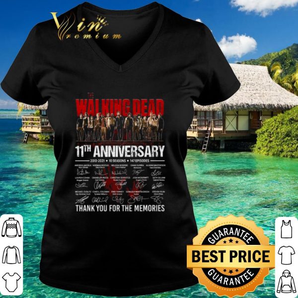 Original The Walking Dead 11th Anniversary Thank The Memories Signature shirt