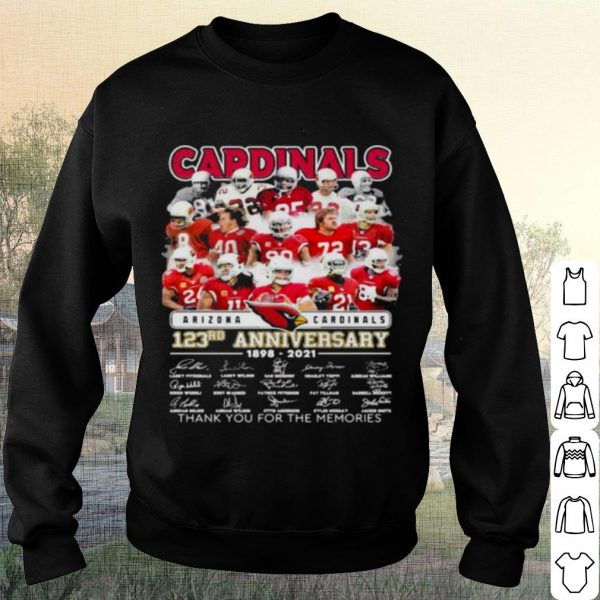 Cool Arizona Cardinals 123rd Anniversary Thank The Memories Signature shirt