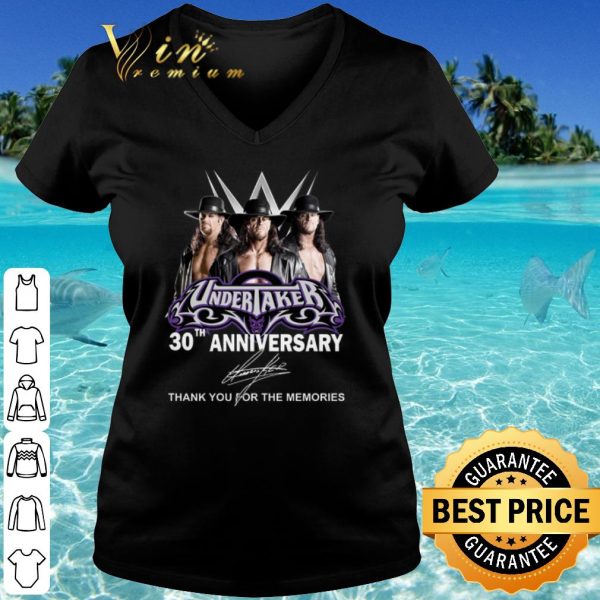 Original Undertaker 30th Anniversary Thank You For The Memories Signature shirt