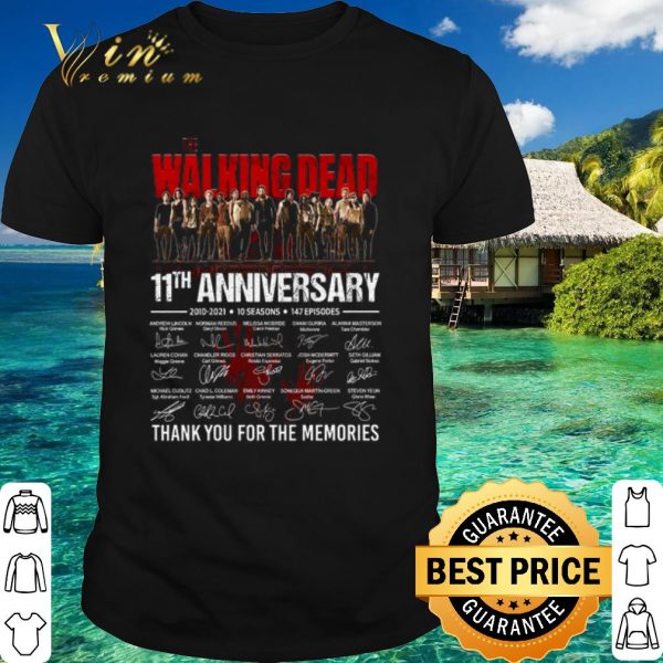 Original The Walking Dead 11th Anniversary Thank The Memories Signature shirt